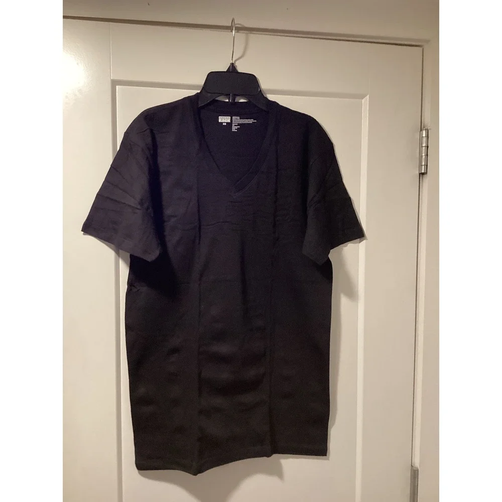 Nordstrom Rack Mens 3-Pack V-Neck T-Shirt Classic Fit Black 100%‎ Cotton XS